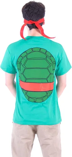 Vista 2 de Teenage Mutant Ninja Turtles Camiseta de disfraz para hombre, forro polar verde con licencia oficial de star wars silent one crew.