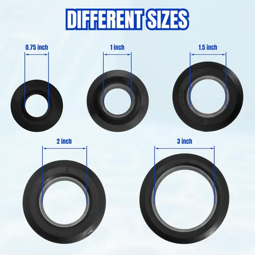 Vista 2 de Adaptador de sellado de tanque de goma flexible de 3/4 pulgadas, ajuste de compresión, paquete de 10 3/4"-10pc