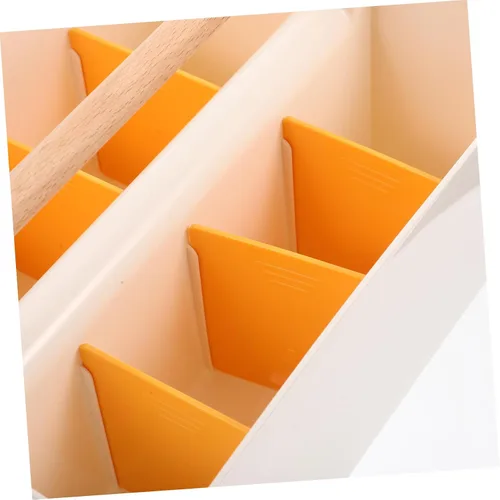 Vista 6 de Ciieeo Organizador portátil de plástico para manualidades, cesta dividida con asa para manualidades, suministros de arte, maquillaje, lápices