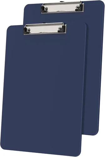 Vista 21 de Portapapeles de plástico, tablero de clip negro A4 de 8.5 x 11 pulgadas para aula, estudiantes, niños, mujeres, tamaño 9 x 12.5 pulgadas con clip