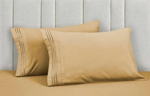 Vista 55 de Mocassi Juego de sábanas de lujo de 4 piezas, calidad prémium de hotel de 1800 hilos, ajuste fácil, sábanas y fundas de almohada resistentes a