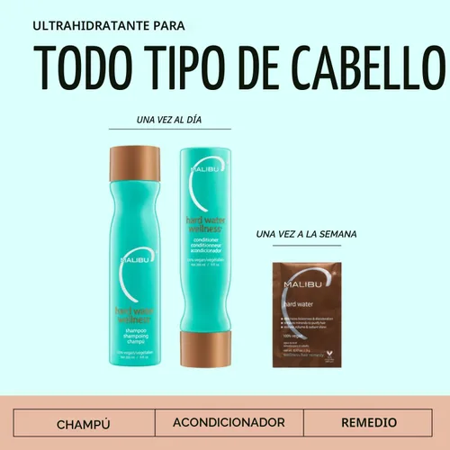 Vista 5 de Malibu C Champú clarificador de cabello de agua dura, fórmula quelante sin sulfatos para acumulación y desintoxicación del cuero cabelludo, elimina