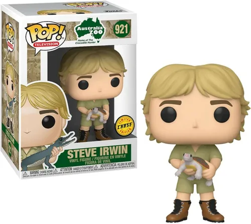 Vista 2 de POP Crocodile Hunter - Figura de vinilo Chase Funko de edición limitada de Steve Irwin con tortuga (incluye funda protectora de caja compatible)