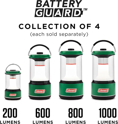 Vista 5 de Coleman LED Lantern with Enhanced Battery Protection, Water-Resistant, Batteries Last up to 25% Longer Than Other Lanterns, Great for Camping, Power