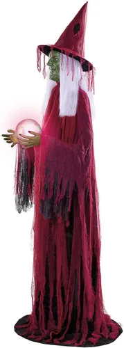 Vista 4 de Spirit Halloween Animatronic Lady Misfortune de 6 pies y 11 pulgadas, decoración de Halloween
