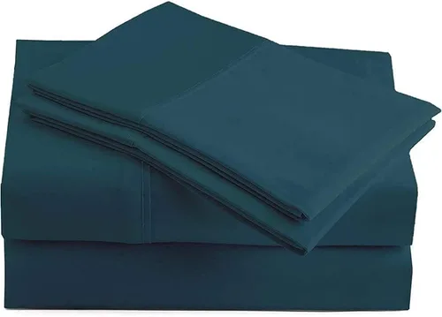 Vista 21 de Sábana egipcia beige maciza Full- 1 sábana bajera ajustable extra profunda para colchón de 16.0 in a 18.0 in
