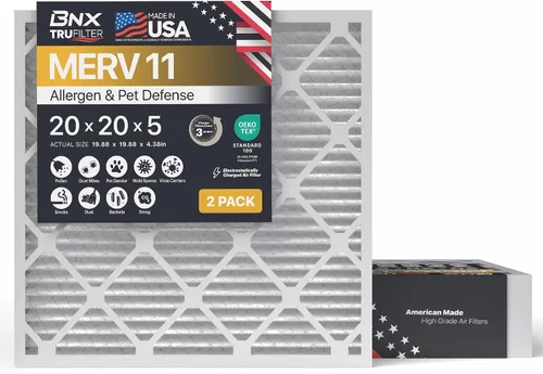 Vista 29 de BNX TruFilter - Filtro de aire MERV 11 de 10 x 10 x 1 pulgadas (paquete de 4) – Fabricado en Estados Unidos – Defensa contra Alérgenos Filtros