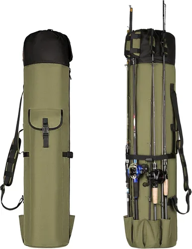 Vista 13 de Transportador de caña de pescar – Bolsa organizadora de carrete de caña de pescar para equipo, viajes, regalos para hombres, familia