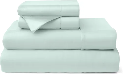 Vista 29 de Cosy House Collection Juego de sábanas de 3 piezas de 100% rayón derivado de bambú, fresco, transpirable, sedoso y suave con bolsillo profundo Crema
