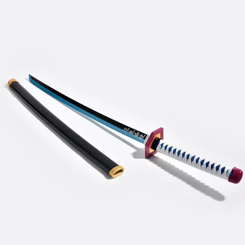 Vista 6 de Demon Slayer Sword Anime Sword 41inch - with Belt - Zenitsu Sword & Tanjirou Sword & Rengoku Sword - Various Styles Available