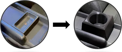 Vista 2 de Portavasos para consola central Datsun 240z Soporte de teléfono Actualización Negro para consola Datsun Dash Portavasos, Bandeja central Fairlady z