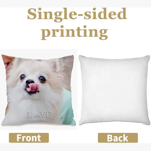 Vista 2 de Pillow Case Featuring one Photo and Custom Message Giving Your Space Unique Style and Presenting a Warm Gift Option