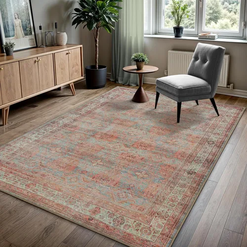 Vista 358 de GLN Rugs Traditional Collection - Alfombra de felpilla lavable a máquina, tradicional lavable, antideslizante, alfombra de felpilla de pelo corto