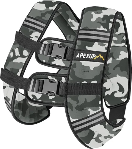 Vista 27 de APEXUP - Chaleco con peso de 5, 10, 15, 20, 25 y 30 libras para hombre y mujer, con rayas reflectantes, equipo para entrenamiento de fuerza y correr