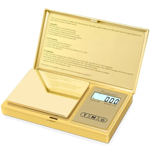 Vista 11 de Báscula digital de bolsillo de Fuzion, precisión de 0.01 gramos, báscula mini de 200g, báscula pequeña para alimentos, joyería, hierbas, especias