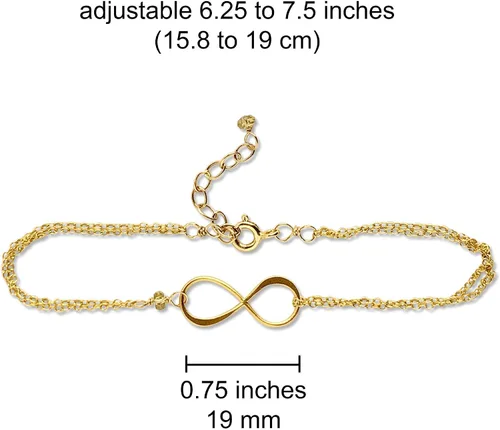 Vista 139 de Pulsera con dije de infinito con piedra natal, joyería hecha a mano, regalo para ella