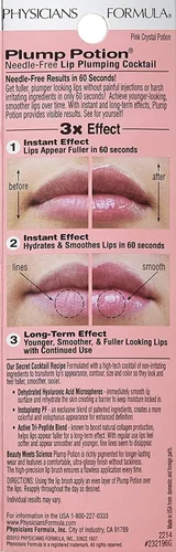 Vista 5 de Physicians Formula Plump Potion Extensión de color de cóctel para rellenar el labio sin agujas, Pink Rose Potion, 0.1 onzas