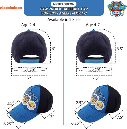 Vista 7 de Nickelodeon - Gorra de béisbol para niños de 2 a 7 años, diseño de Patrulla Canina