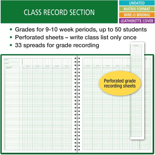 Vista 3 de Combinado de planificación y registro de la Compañía de Publicaciones ELAN: Un libro eficiente de 8-1/2" x 11" para planes de lecciones