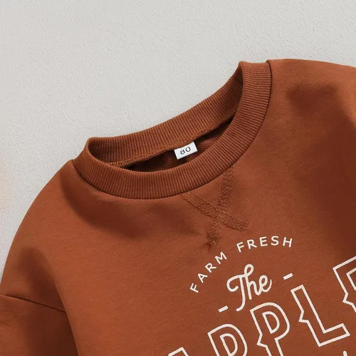 Vista 3 de Disfraz de Halloween para bebé, sudadera de calabaza con cuello redondo, suéter de manga larga, ropa de otoño