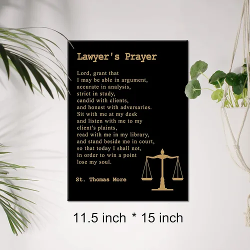 Vista 2 de Lienzo inspirador para pared, con cita motivacional de oración de abogado, impresión en lienzo, pintura positiva para oficina, hogar, decoración
