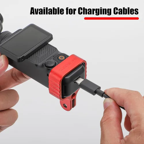 Vista 8 de Pocket3 Adaptador de aluminio para DJI Osmo Pocket 3 Accesorios de expansión de cámara 1/4 '' hilo conectar trípode correa de cabeza abrazadera