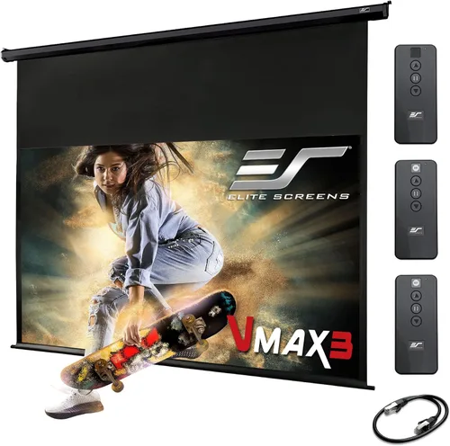 Vista 7 de Elite Screens VMAX 3 135" 16:9 Pantalla de proyector motorizada VMAX135UWH3 Negro