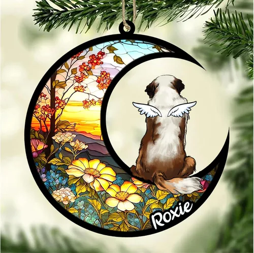 Vista 65 de LOVELYPOD Adorno de Navidad personalizado para perro Basset Hound (marrón) Basset Hound (marrón) adorno para atrapasoles de perro, razas de perros