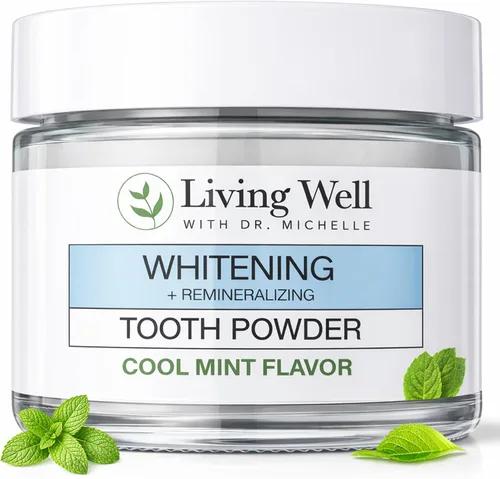Vista 10 de Living Well with Dr. Michelle Polvo de dientes remineralizante de cítricos frescos Fórmula para niños y adultos sin flúor Hidroxiapatita
