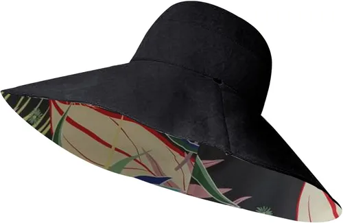 Vista 6 de Women's Double Visor Sun Hat with Extra Brim, UPF 50+ Fisherman,Double Beige