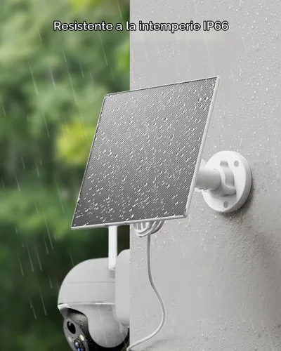 Vista 8 de ZUMIMALL Panel Solar de 5W para Cámaras de Seguridad Inalámbricas para Exteriores, con Puerto Micro USB y Tipo-C, Energía Solar de Alta Eficiencia