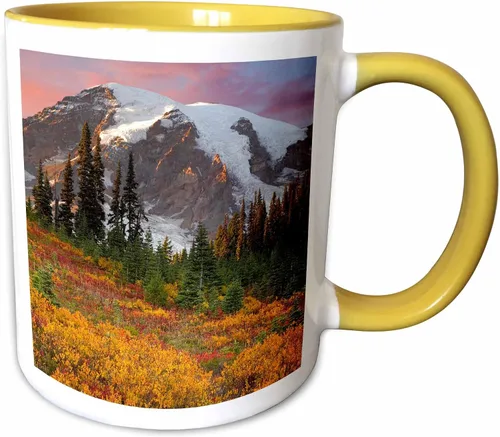 Vista 14 de 3dRose (mug_95130_4) USA, Washington, Mount Rainier NP, Paradise Area - US48 BJA0117 - Jaynes Gallery - Taza negra de dos tonos, 11 onzas