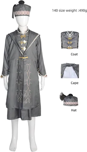 Vista 6 de Disfraz de lujo para niños, disfraz de gran mago, cosplay, capa, uniforme de lujo para niños, Halloween