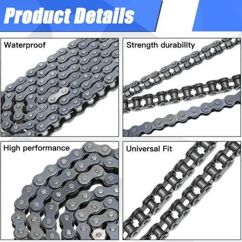 Vista 4 de YOXUFA 420 cadenas 102 eslabones para CRF50 XR50 PW80 SSR Tao Tao Coolster 110cc 125cc Pit Dirt Bike 4 Wheeler ATV Quad Kazuma Baja Ice Bear Lifan