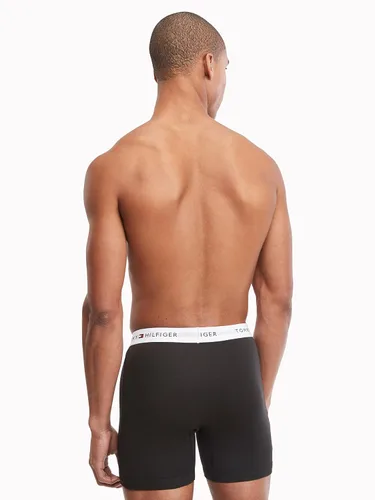 Vista 2 de Tommy Hilfiger Calzoncillos bóxer clásicos de algodón para hombre, paquete de 3 unidades, negro, blanco (white or black)