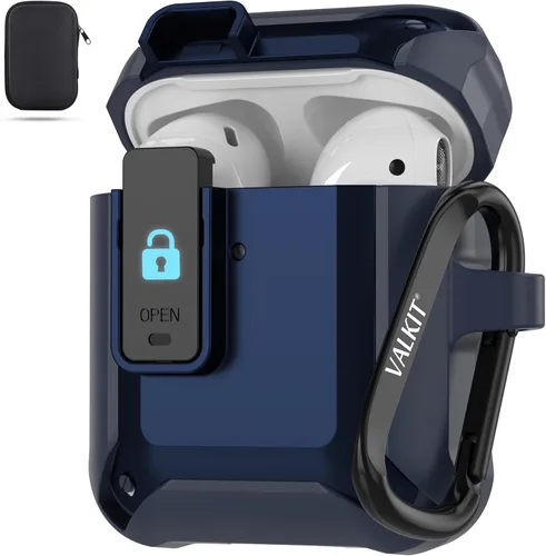 Vista 66 de for Airpods Pro 2 Case Cover with Magnetic Lock Lid, Black