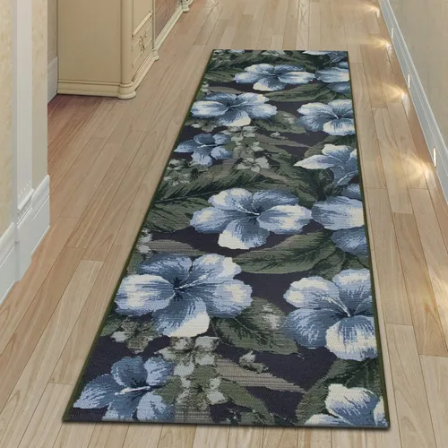 Vista 99 de Liora Manne Marina - Alfombra de área duradera de mezcla sintética tejida a máquina para interiores/exteriores - Gráfico contemporáneo océano global
