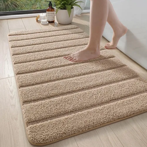 Vista 19 de DEXI Alfombras de baño de 30 x 17 pulgadas, lavables a máquina, antideslizantes, de microfibra suave, absorbente, de secado rápido, para suelo
