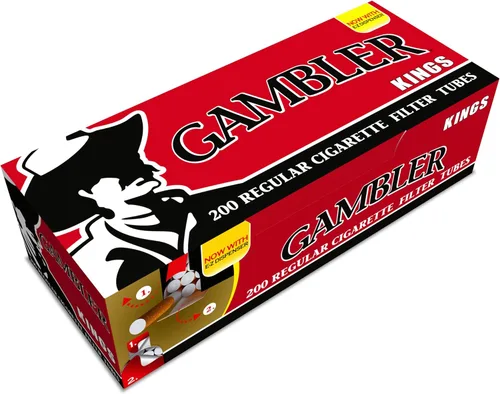 Vista 3 de Gambler Tubos de cigarrillos RYO REGULAR KING SIZE Caja de 200 unidades (5 cajas)