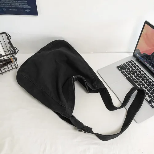 Vista 2 de Bolso bandolera de lona para mujeres y hombres, bolso de hombro casual, bolsa de mano, bolsa de mensajero, bolsa cruzada