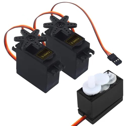 Vista 4 de RGBZONE 4 unids S3003 servo motor estándar RC servo de alta velocidad para coche inteligente robot barco RC helicóptero