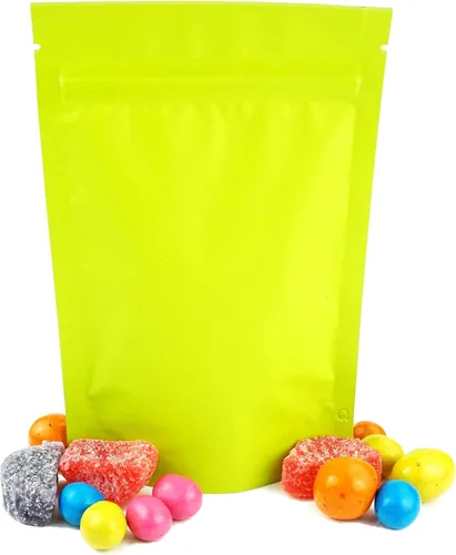 Vista 38 de 100 Bolsas de color mate de doble cara que se sostienen en posición vertical