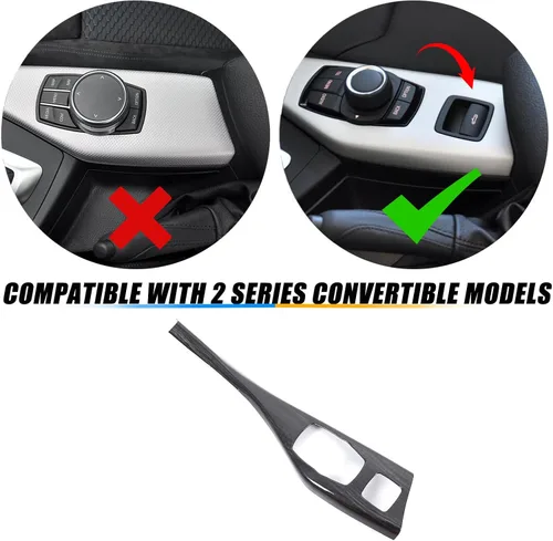 Vista 2 de Cubierta del panel de botones multimedia para consola central de automóvil, compatible con BMW Serie 1, 2, F20, F21, F22, cubierta del panel