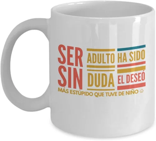 Vista 5 de Taza de Cafe Adulto Vaso, taza de café divertidas, tazas personalizadas, taza de café inspiradoras, taza con mensajes positivos., 11onza