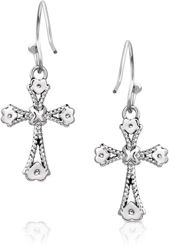 Vista 33 de Montana Silversmiths Pendientes de cruz estilo de vida occidental