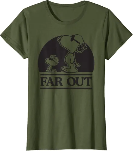 Vista 47 de Peanuts Woodstock 50th Anniversary Far Out Snoopy - Camiseta Blanco