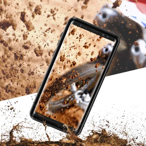 Vista 7 de LEMAXELERS Diseñada para Galaxy Note 9, funda impermeable con protector de pantalla integrado [IP68 bajo el agua]