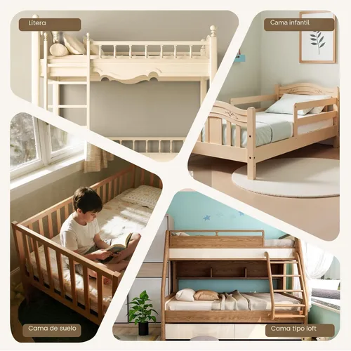 Vista 6 de Protector de parachoques para barandilla de cama para niños, barrera acolchada suave, altura aumentada, fácil de instalar, funda lavable, se adapta