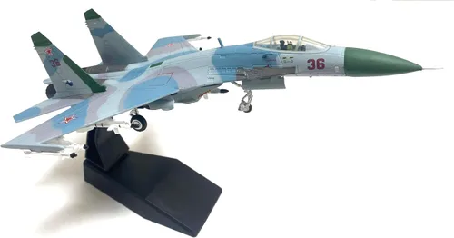 Vista 2 de Sukhoi Su-27 1/100 Modelo de avión fundido a troquel Barents Scalpel 1987