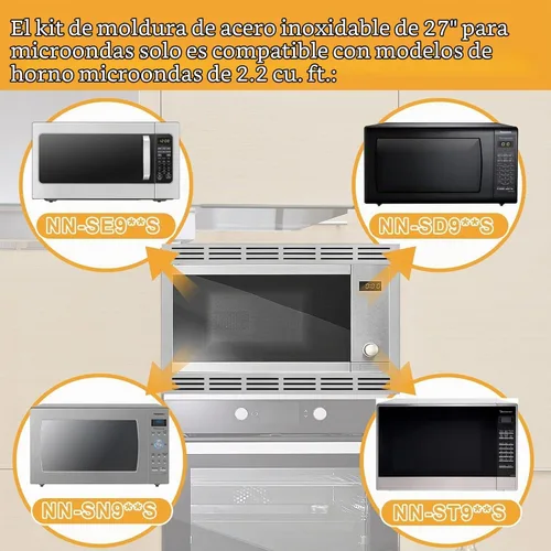 Vista 3 de Kit de molduras de microondas NN-TK922SS de 27 pulgadas para horno